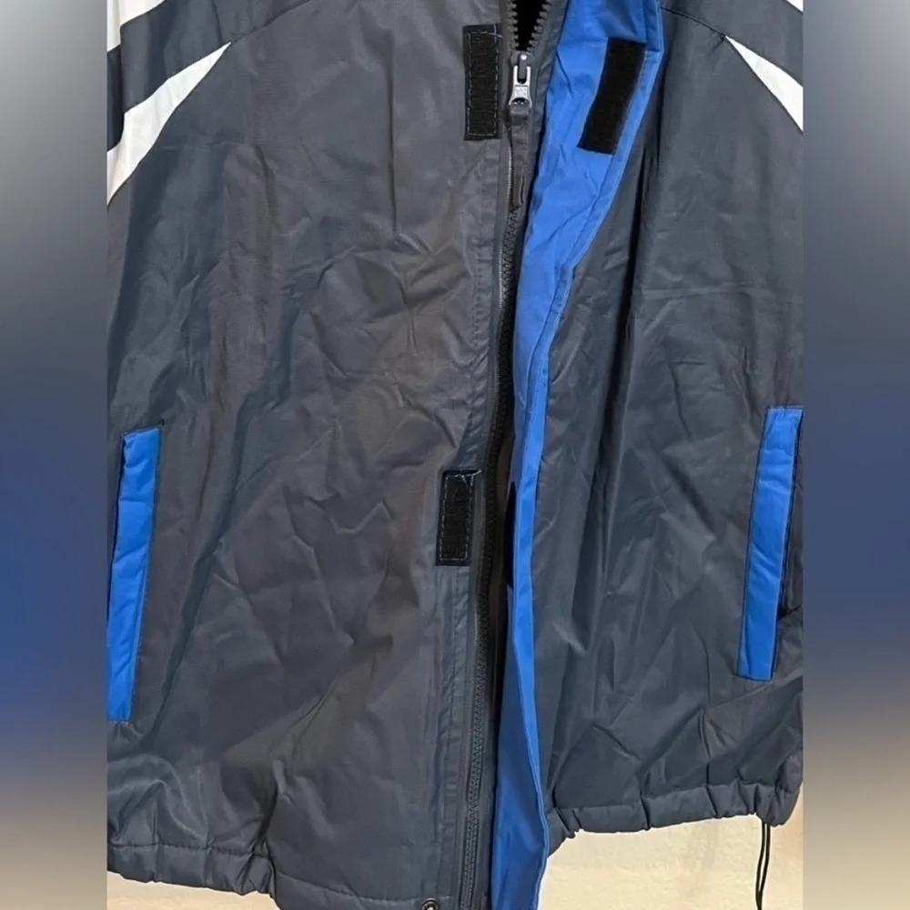 Men’s Ski Jacket Fleece Lined Blue Waterproof Winter Coat Snowboard-Size Large - Picture 3 of 5